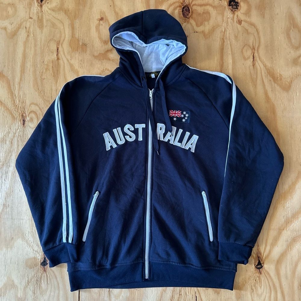 Australia Navy Blue Zip Up Hoodie XL